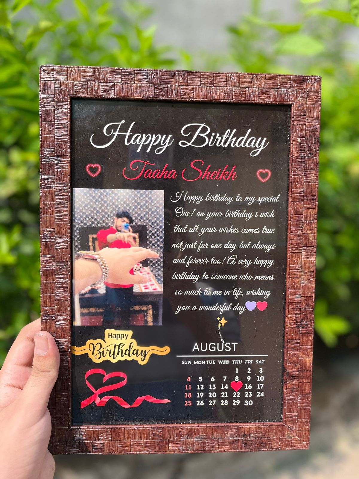 Single photo Birthday frame