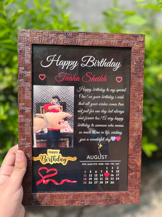 Single photo Birthday frame